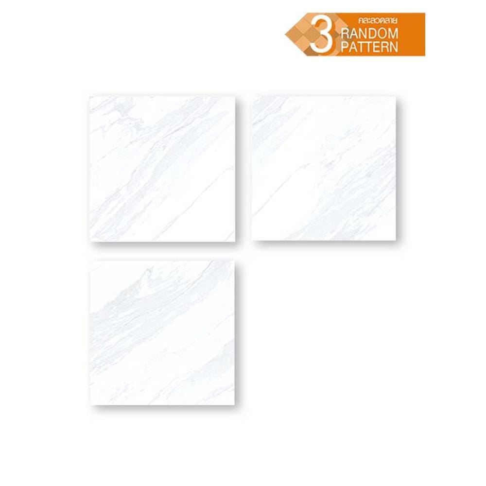 กระเบื้องพื้น 12x12 นิ้ว ภูผา ปลายฝน ขาว EXC 1M2