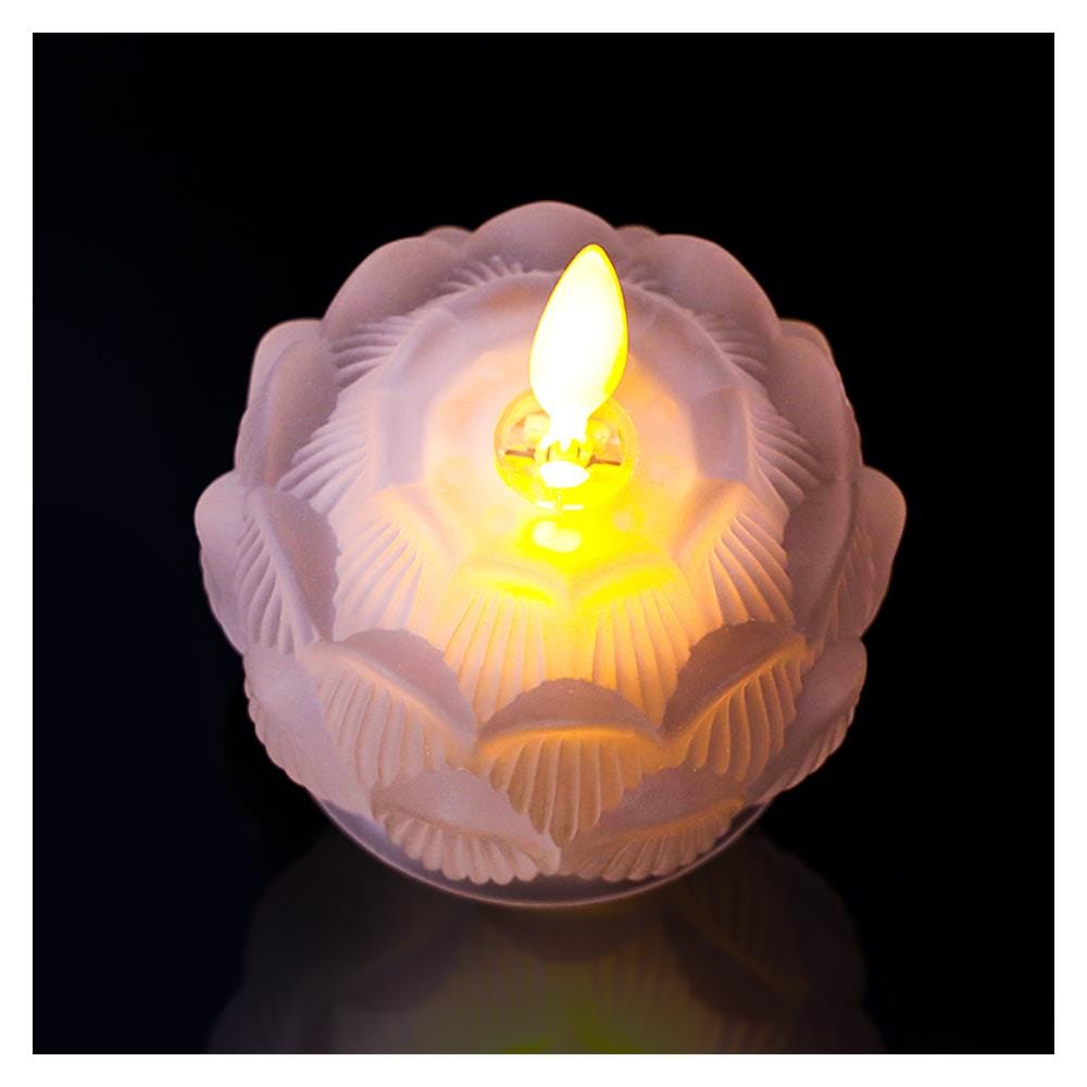 เทียน LED ดอกบัว CLAIRE 0.06 วัตต์ WARMWHITE 8.5 ซม. สีขาว
