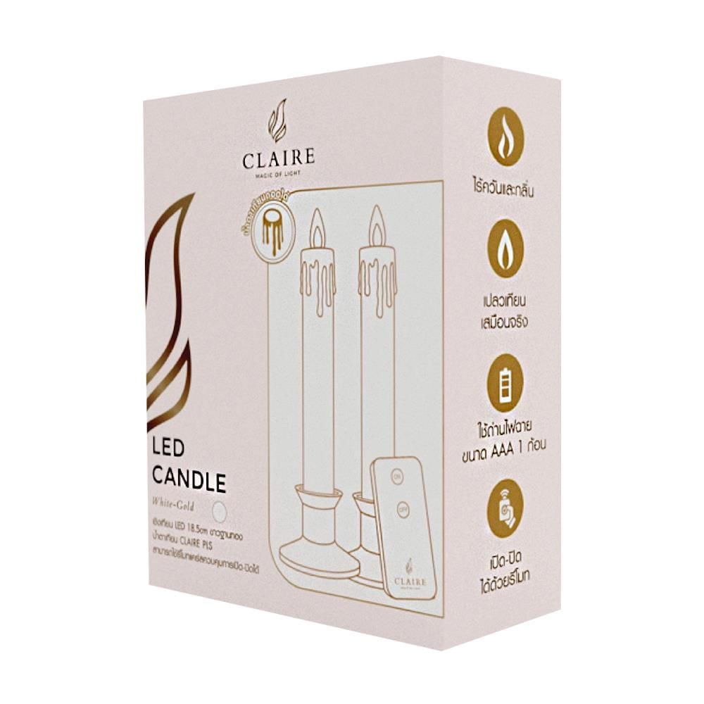 เชิงเทียน LED CLAIRE 0.06 วัตต์ WARMWHITE 18.5 ซม.