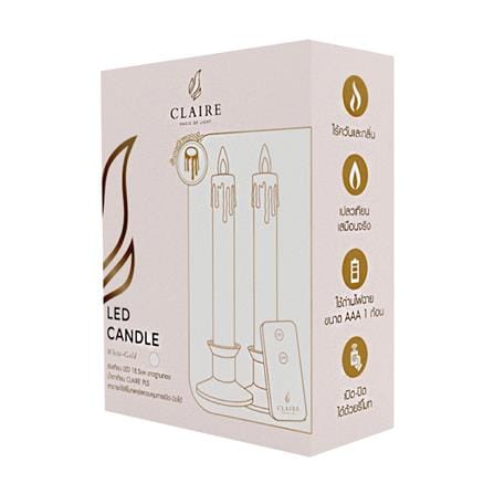 เชิงเทียน LED CLAIRE 0.06 วัตต์ WARMWHITE 18.5 ซม._4