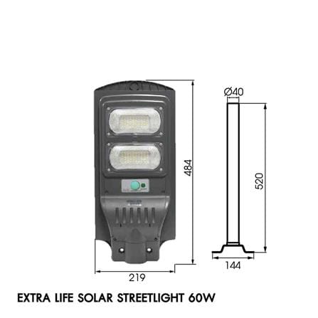 ไฟถนน SOLAR RACER EXTRA LIFE 60 วัตต์ DAYLIGHT สีเทา_4