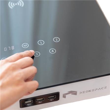 D.I.Y. โต๊ะทำงานปรับระดับ DESKSPACE W119DESK2 สีขาว/สีดำ_1