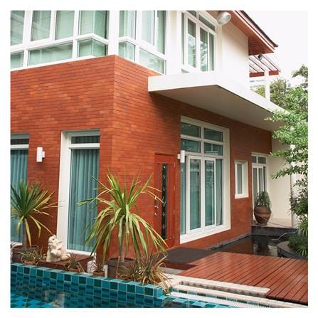 กระเบื้องดินเผา 8x8 นิ้ว KENZAI เอ็กซ์ทรูด ไทล์ ไวท์ สโตน 10P_1