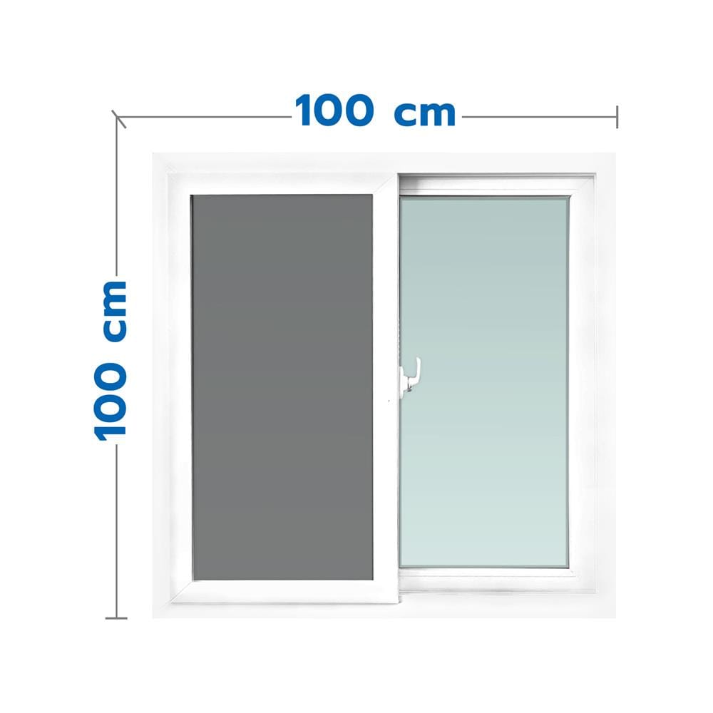 หน้าต่างบานเลื่อน UPVC S-S มุ้ง WINDOW ASIA 100x100 ซม. สีขาว