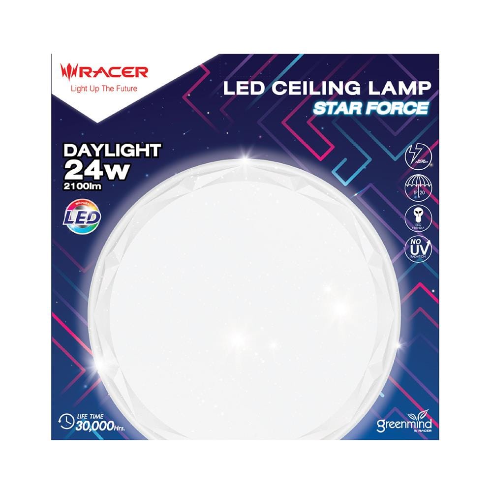 ไฟเพดาน LED RACER LED STAR FORCE S2 14 นิ้ว 24 วัตต์ DAYLIGHT สีขาว