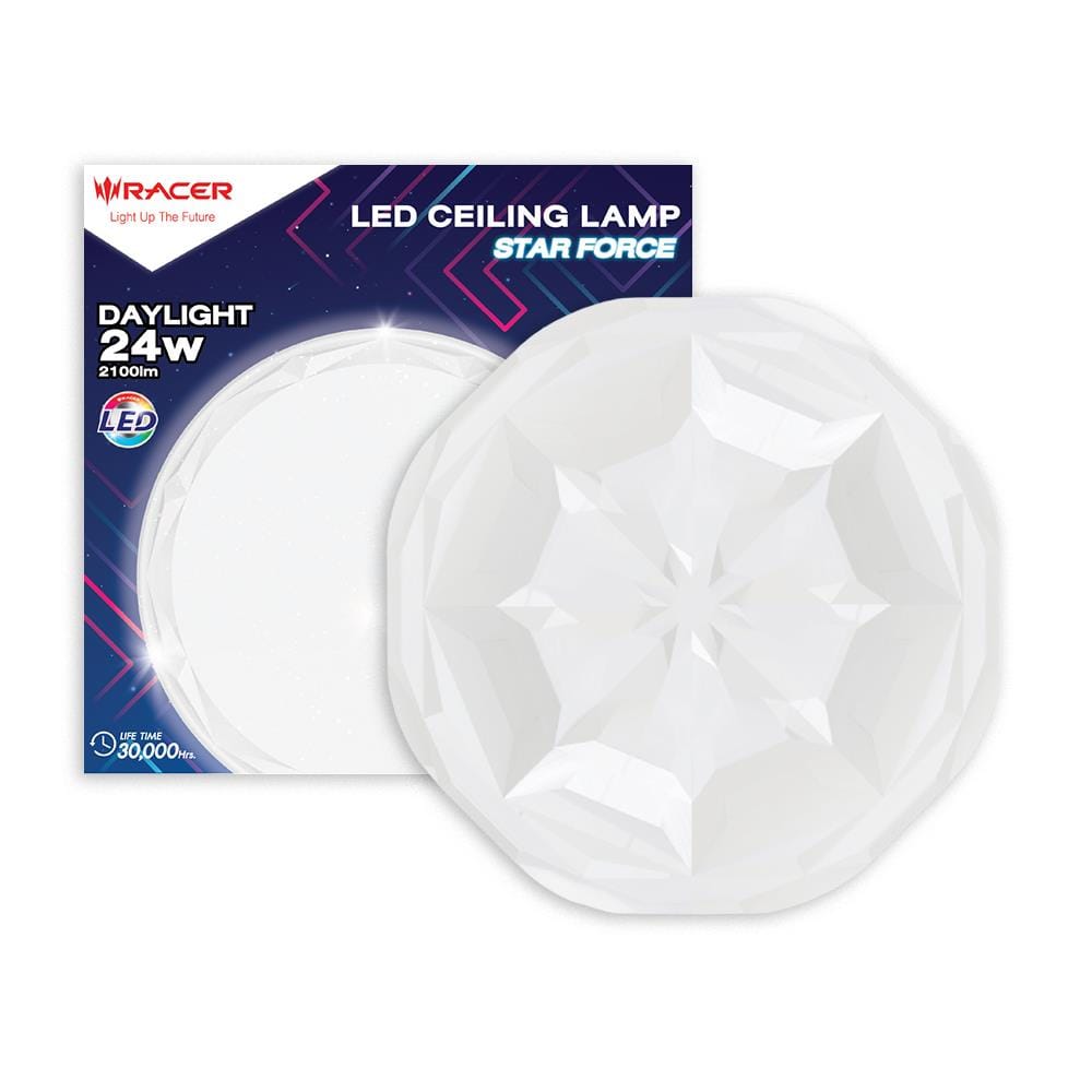 ไฟเพดาน LED RACER LED STAR FORCE S2 14 นิ้ว 24 วัตต์ DAYLIGHT สีขาว