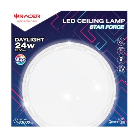 ไฟเพดาน LED RACER STAR FORCE S1 14 นิ้ว 24 วัตต์ DAYLIGHT สีขาว_1