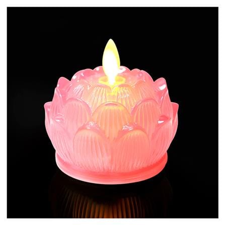เทียน LED ดอกบัว CLAIRE 0.06 วัตต์ WARMWHITE 8.5 ซม. สีชมพู_1