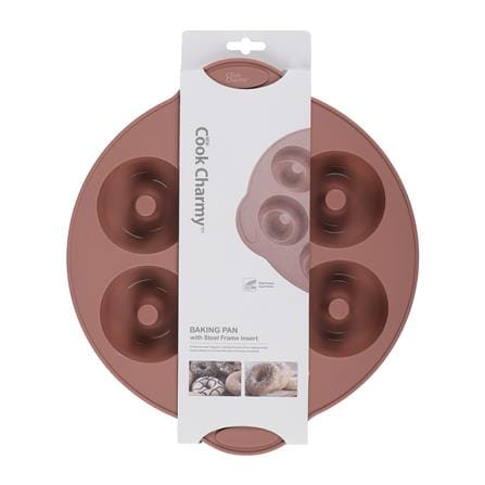 ถาดพิมพ์กลม 7 หลุม COOK CHARMY 31x26.8 ซม. สีน้ำตาลเบจ_3