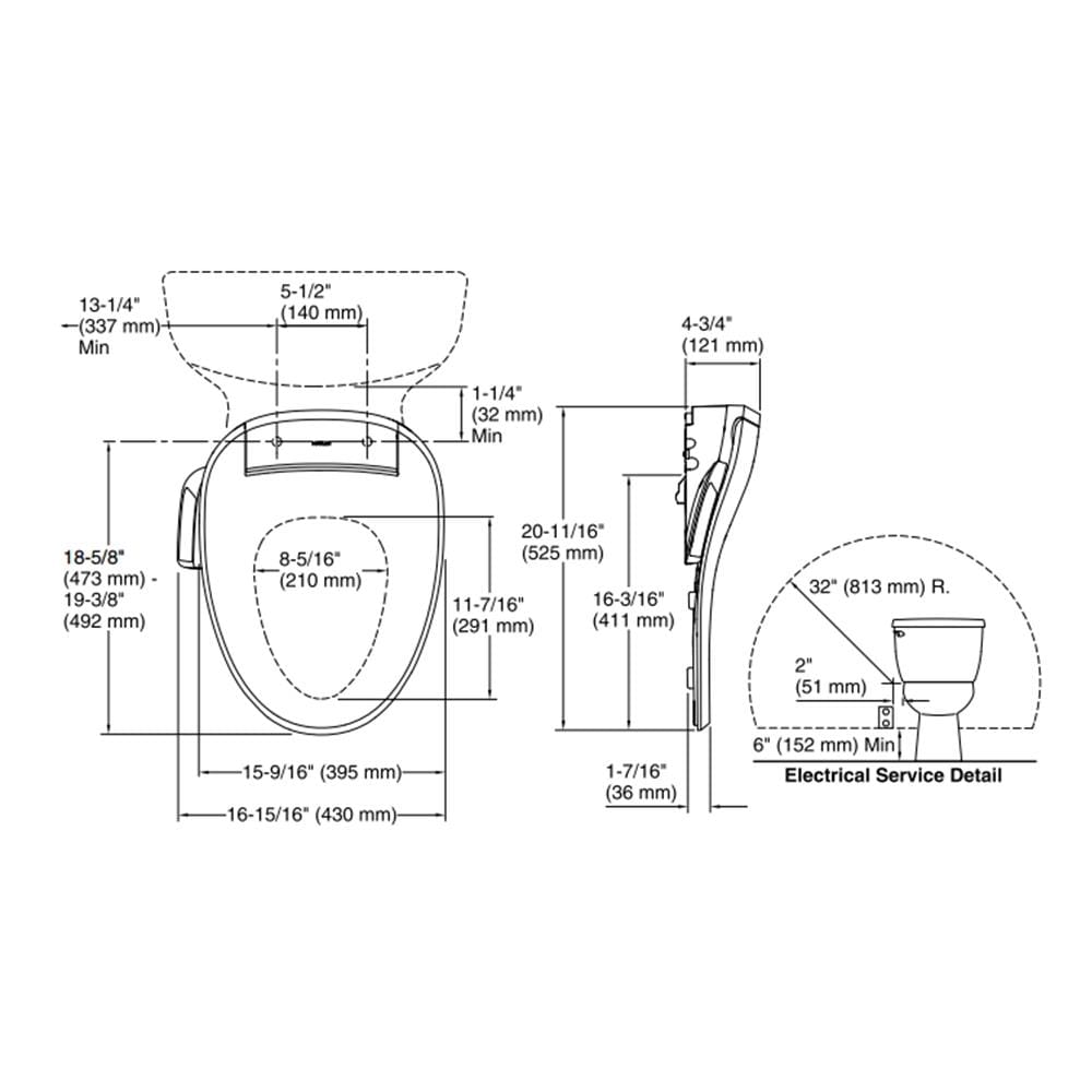 ฝารองนั่งอัตโนมัติ KOHLER K-18751X-0 สีขาว