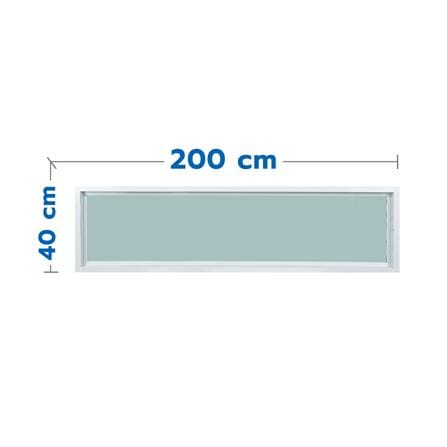 ช่องแสงประตู UPVC WINDOW ASIA 200x40 ซม. สีขาว_0
