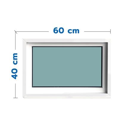 ช่องแสงหน้าต่าง UPVC WINDOW ASIA 60x40 ซม. สีขาว_0