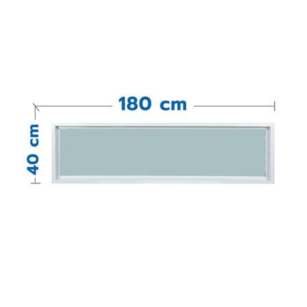 UPVC FIXED WINDOW TRANSOM ASIA 180x40CM WHITE