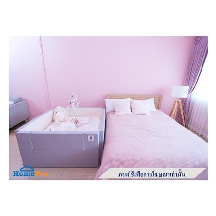 คอกกั้นเด็ก GEKO ไซซ์ S หนัง PU สีเทา/ขาว_3