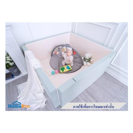 คอกกั้นเด็ก GEKO ไซซ์ S หนัง PU สีเทา/ขาว_7