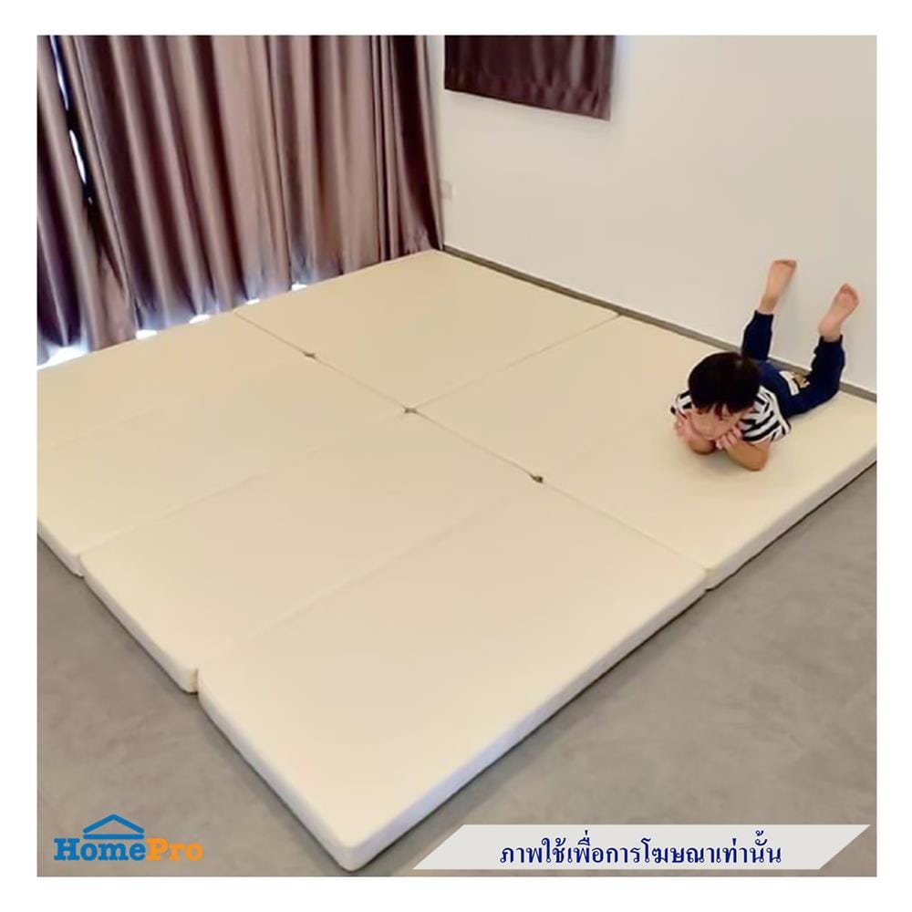 คอกกั้นเด็ก GEKO 3.5 ฟุต หนัง PU สีเทา/ขาว