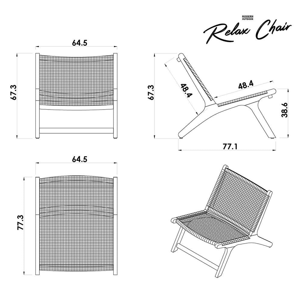 เก้าอี้ MODERN OUTDOOR RELAX NATURAL