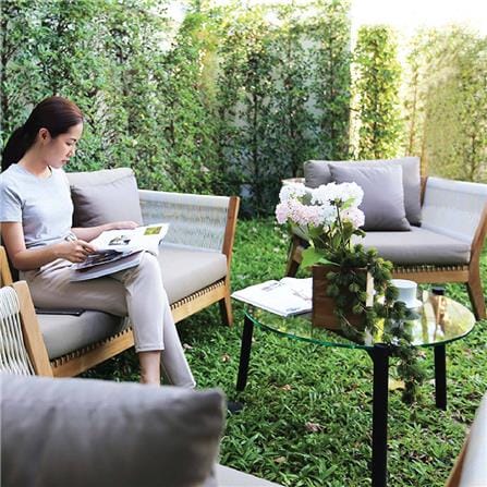 โต๊ะข้างกลม MODERN OUTDOOR TAVIA 67 ซม. สีดำ_5