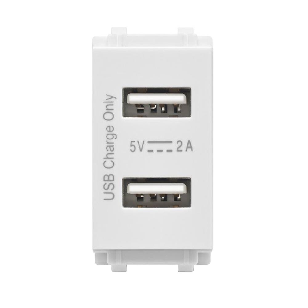 เต้ารับ USB PHILIPS 1 ช่อง LEAF 2 แอมแปร์ สีขาว
