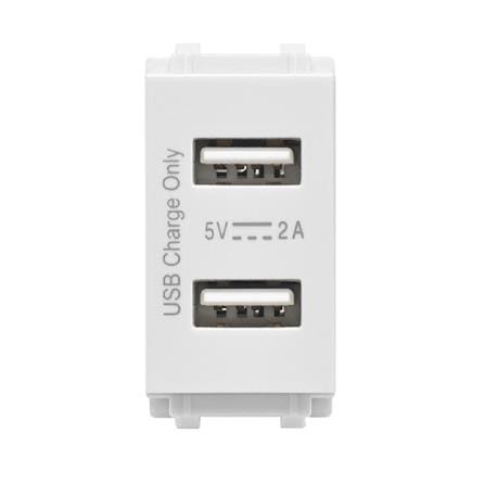 เต้ารับ USB PHILIPS 1 ช่อง LEAF 2 แอมแปร์ สีขาว