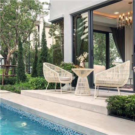 โต๊ะหวายเทียม MODERN OUTDOOR PLANTA สีขาว_1