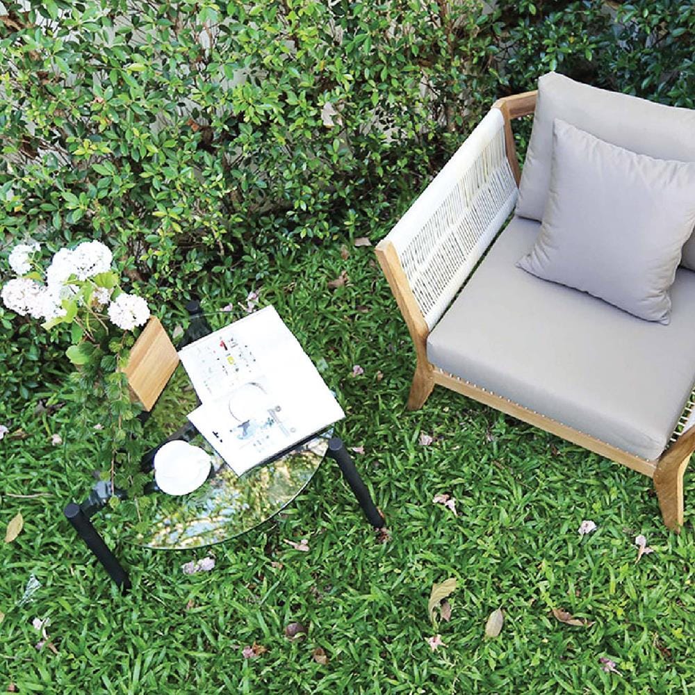 โต๊ะข้างกลม MODERN OUTDOOR TAVIA 57 ซม. สีดำ