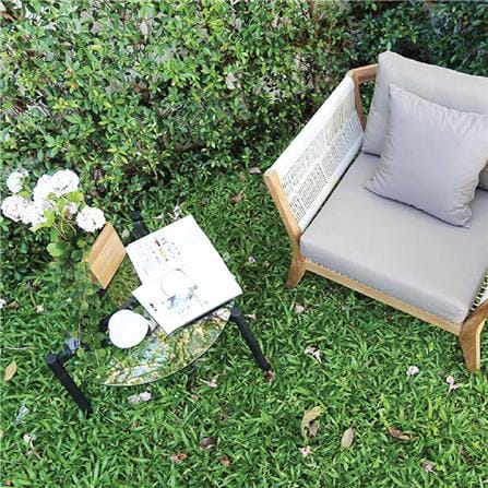 โต๊ะข้างกลม MODERN OUTDOOR TAVIA 57 ซม. สีดำ_4