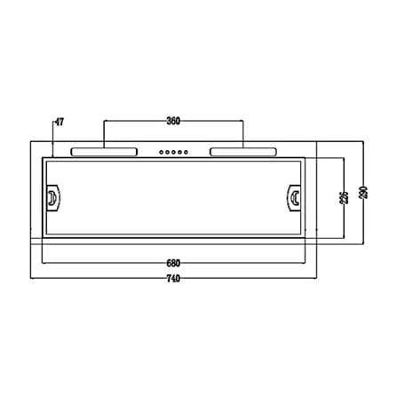 เครื่องดูดควันกระโจม MEX SP745 74 ซม._1