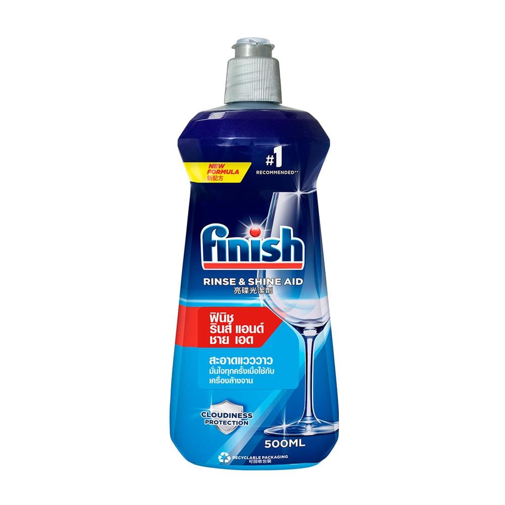 น้ำยาล้างจานแวววาว สำหรับเครื่องล้างจาน FINISH RINSE AID 500 มล.