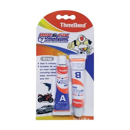 กาวอีพ็อกซี่อเนกประสงค์ A+B THREE BOND สีเทา_0