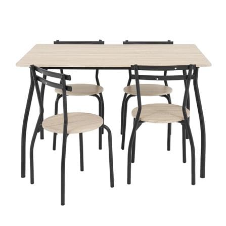 ชุดโต๊ะอาหาร 4 ที่ FURDINI KYLER สี LIGHT OAK_1