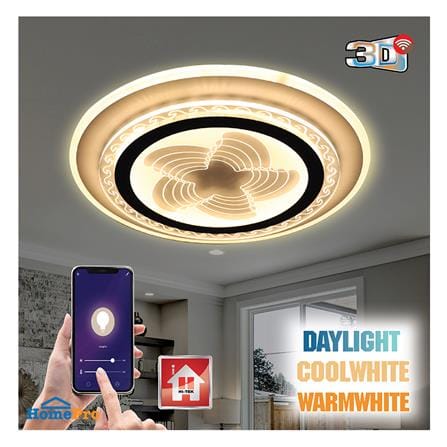 ไฟเพดาน LED HI-TEK HFIL155DCW 19 นิ้ว 55 วัตต์ DAYLIGHT/COOL WHITE/WARM WHITE สีขาว_4