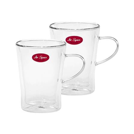 ถ้วยหู 250ml AIR SPACE DOUBLE WALL แพ็ค 2 ใบ