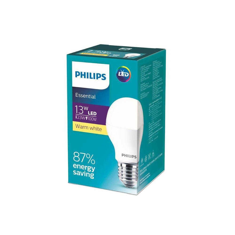หลอด LED PHILIPS ESSENTIAL 13 วัตต์ WARM WHITE E27