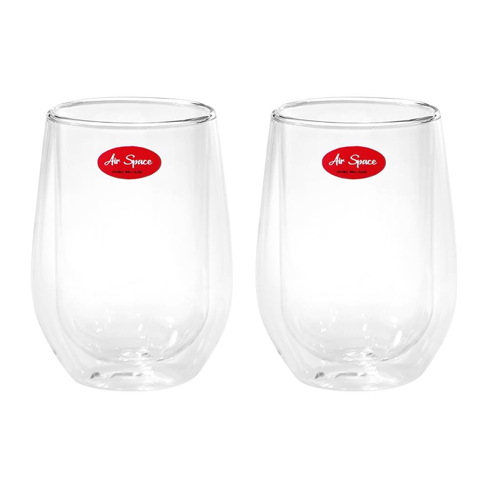 แก้วน้ำ 370ml AIR SPACE DOUBLE WALL แพ็ค 2 ใบ
