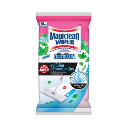 ผ้าถูพื้นแบบเปียก MAGICLEAN 10 แผ่น เฟรชมินท์