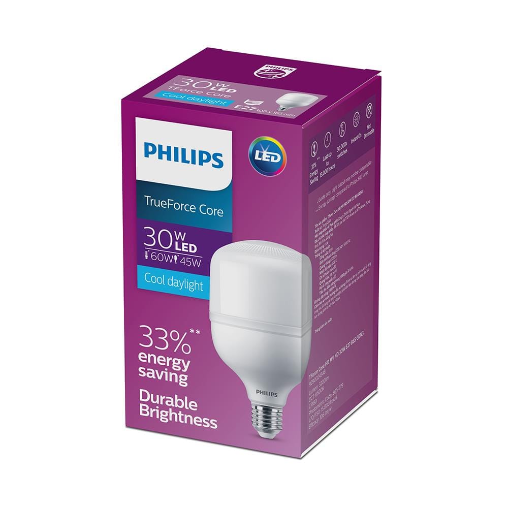 หลอด LED PHILIPS TRUEFORCE CORE 30 วัตต์ COOLDAYLIGHT E27