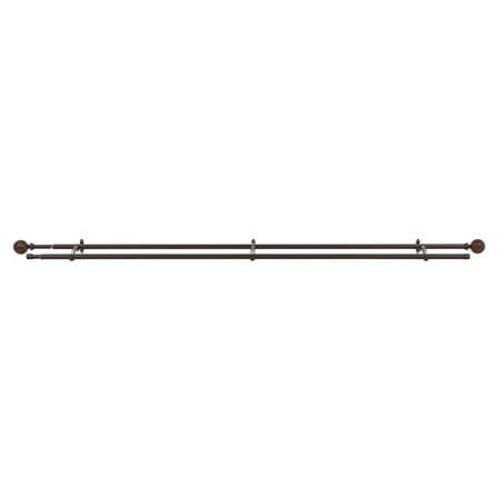 ราง 2 ชั้น ยืดหด HOME LIVING STYLE WOOD BALL 180-310 ซม. สีน้ำตาล_2