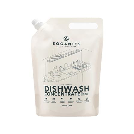 รีฟิลน้ำยาล้างจาน SOGANICS อโลเวร่า 1.5 ลิตร