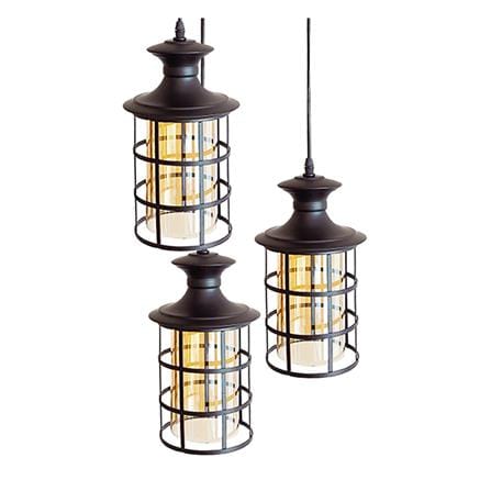 ไฟช่อ SUCCESS CD7485 สีดำ/ชา 3 หัว_1