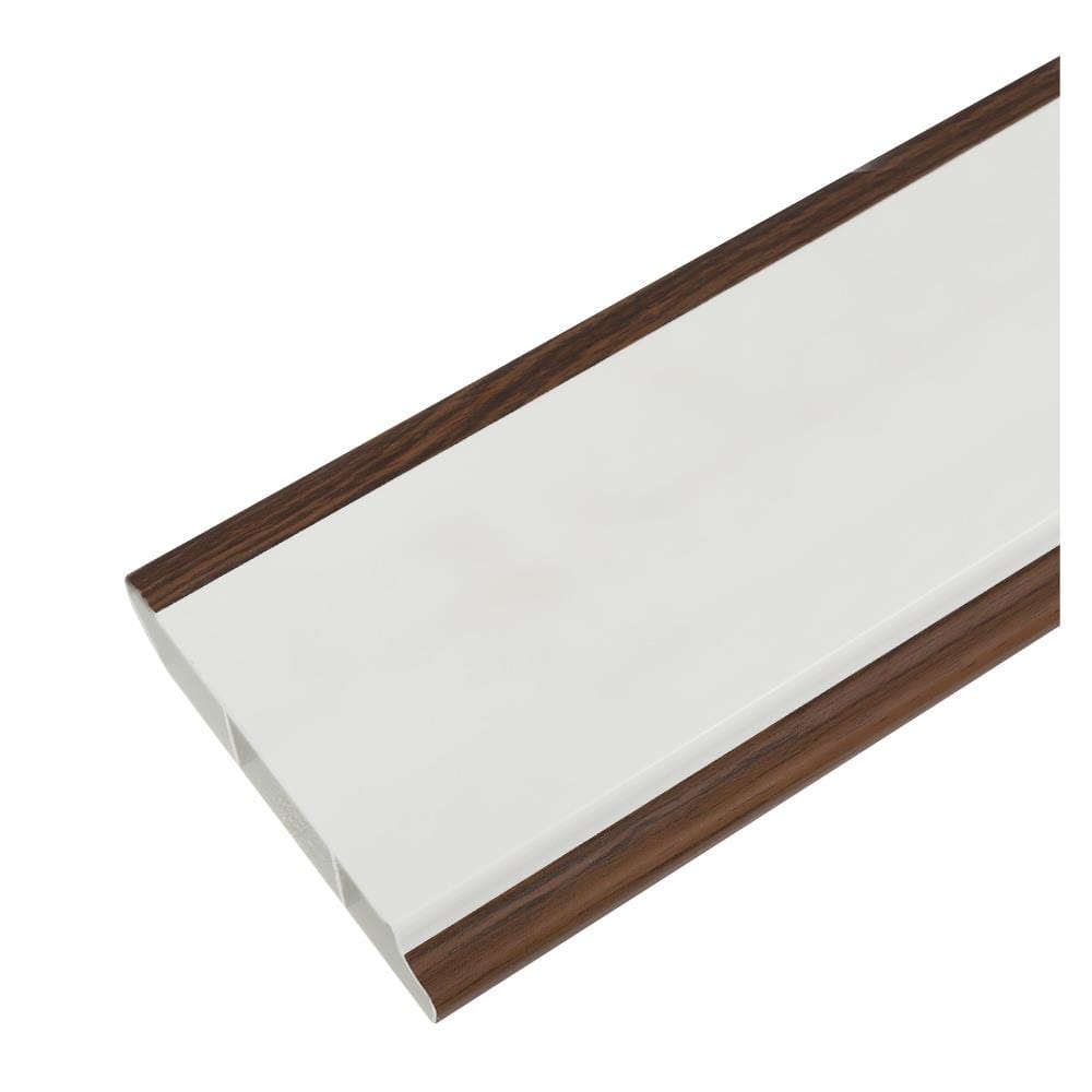 บัวพื้น UPVC CROBERN 9.8x240x2 ซม. สีวอลนัท
