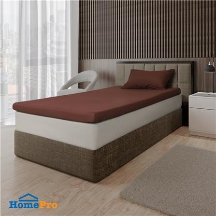ชุดผ้าปู TOPPER 3.5 ฟุต 2 ชิ้น HOME LIVING STYLE LISA สีน้ำตาล_1
