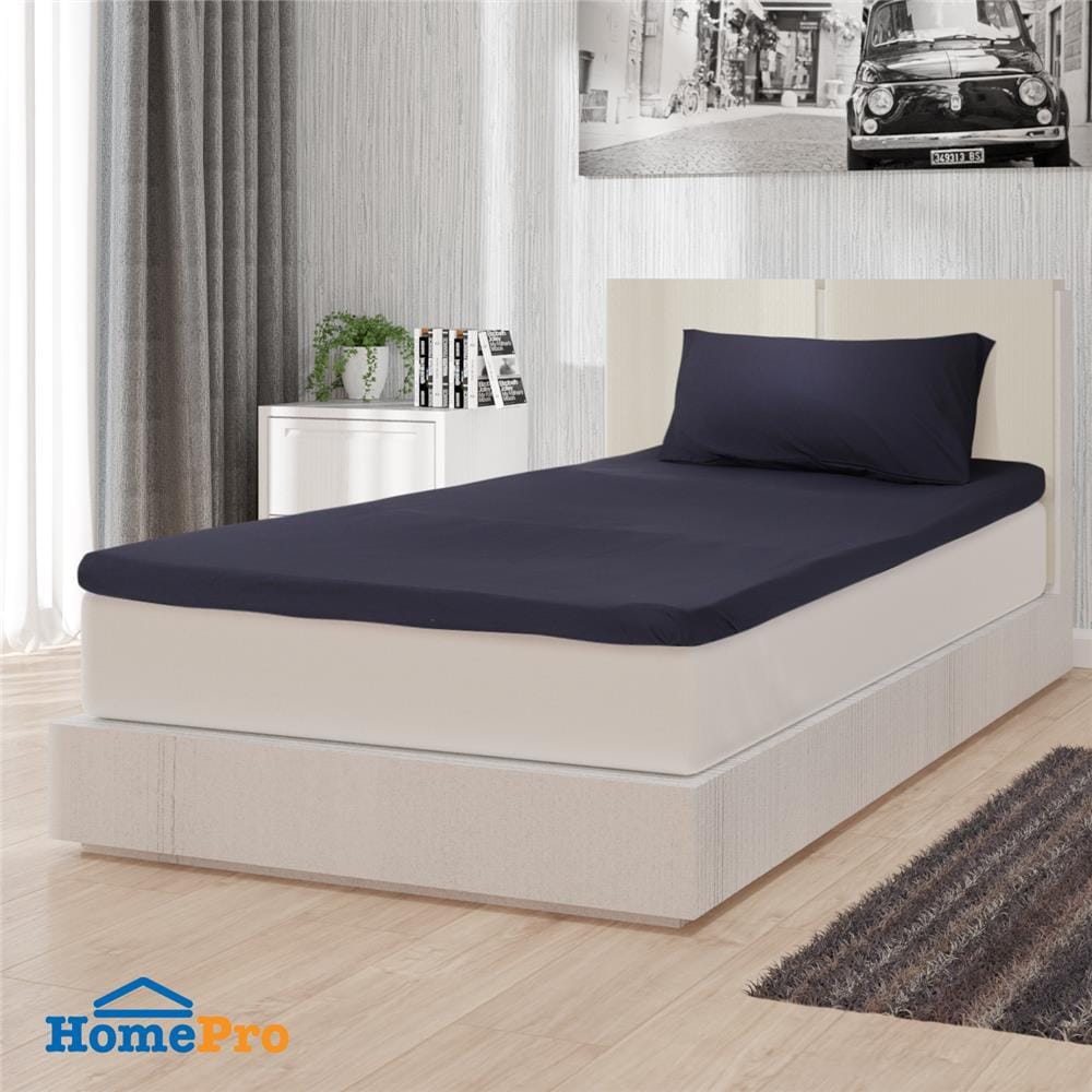 ชุดผ้าปู TOPPER 3 ฟุต 2 ชิ้น HOME LIVING STYLE LISA สีกรมท่า