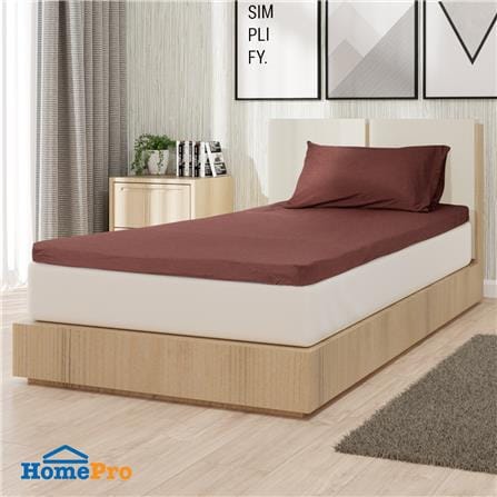 ชุดผ้าปู TOPPER 3 ฟุต 2 ชิ้น HOME LIVING STYLE LISA สีน้ำตาล