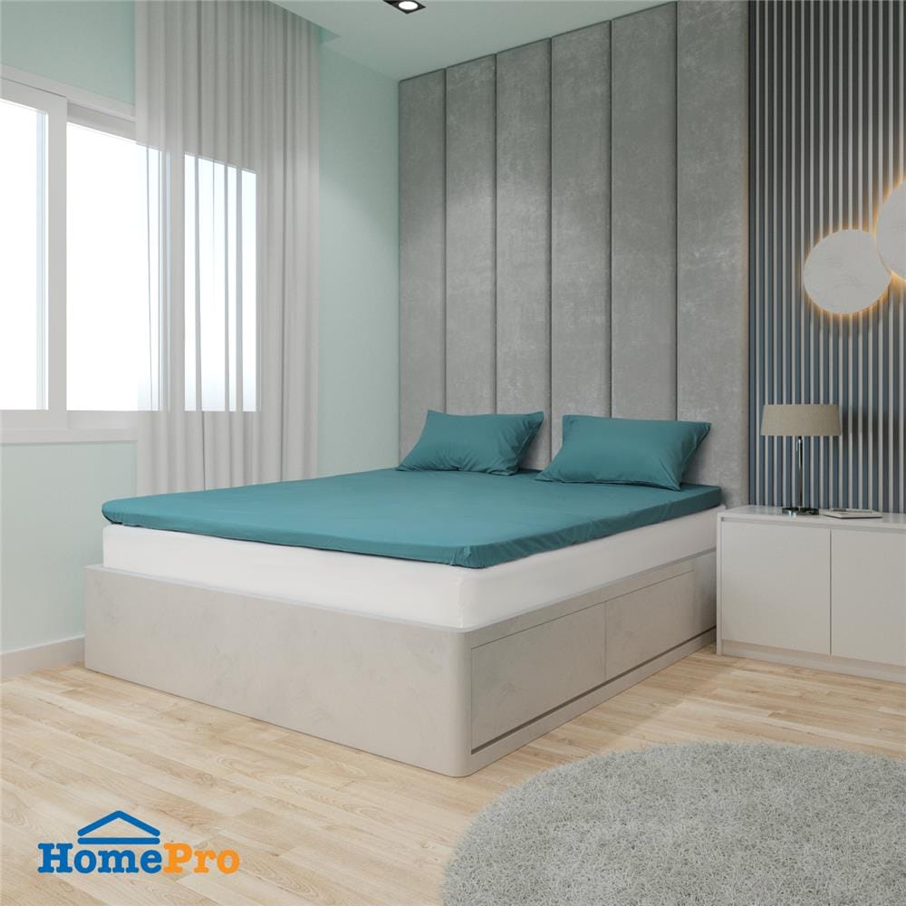 ชุดผ้าปู TOPPER 5 ฟุต 3 ชิ้น HOME LIVING STYLE LISA สีเขียว_1