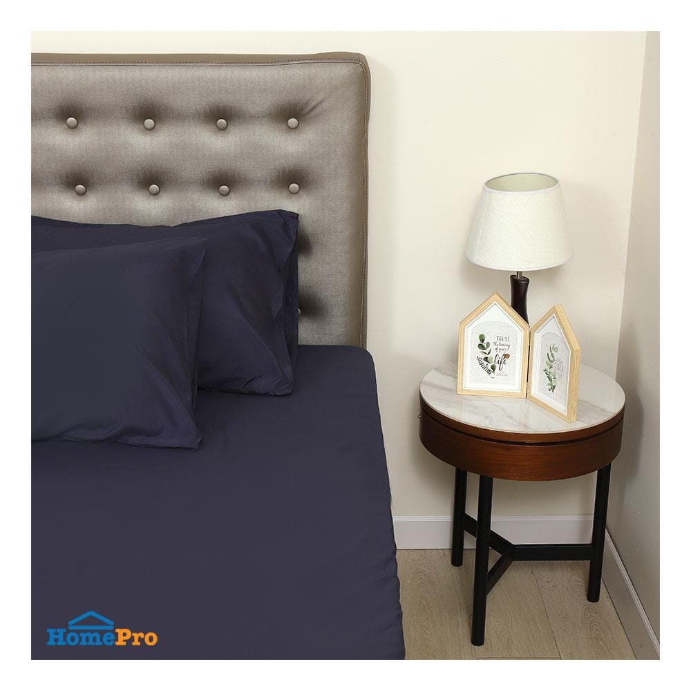 ชุดผ้าปู TOPPER 6 ฟุต 3 ชิ้น HOME LIVING STYLE LISA สีกรมท่า