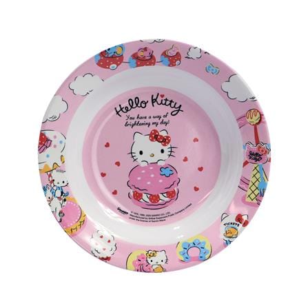 จานเมลามีนลึก 8 นิ้ว SUPERWARE KITTY MY DAY_1
