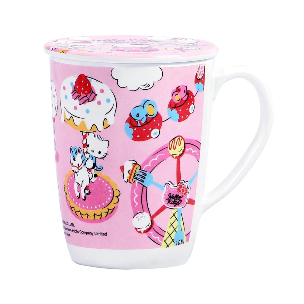 ถ้วยหูเมลามีนพร้อมฝา 450 มล. SUPERWARE KITTY MY DAY