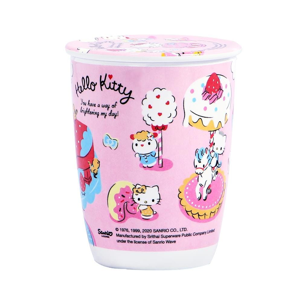 ถ้วยหูเมลามีนพร้อมฝา 450 มล. SUPERWARE KITTY MY DAY