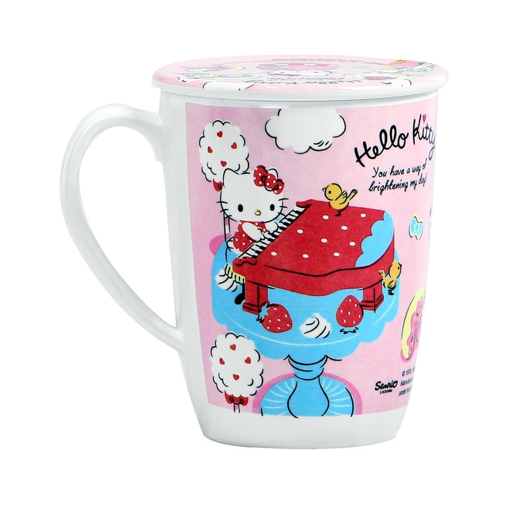 ถ้วยหูเมลามีนพร้อมฝา 450 มล. SUPERWARE KITTY MY DAY
